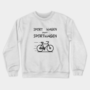 Sporty Choices: Minimalist Bicycle Wordplay Crewneck Sweatshirt